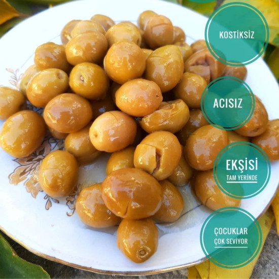 Edremit Kırma Yeşil Zeytin 1Kg (XS)