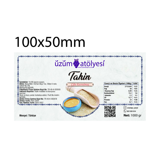 Çifte Kavrulmuş Tahin %100 Doğal Ürün (1Kg)